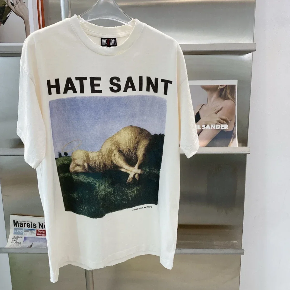 Japanese Brand Streetwear Vintage - Yao-T-shirt imprimé Saint Of Michael pour