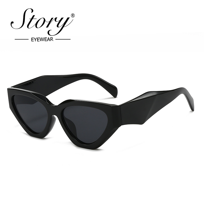 Streetwear Brand With Eye - STORY Lunettes de soleil œil-de-chat grandes