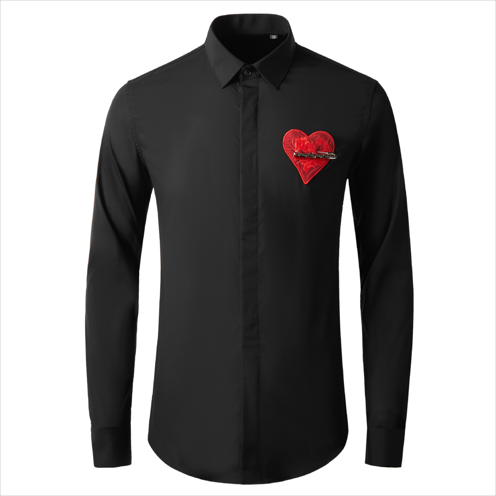 Streetwear Brand Trends - Marque tricoté amour broderie chemise hommes