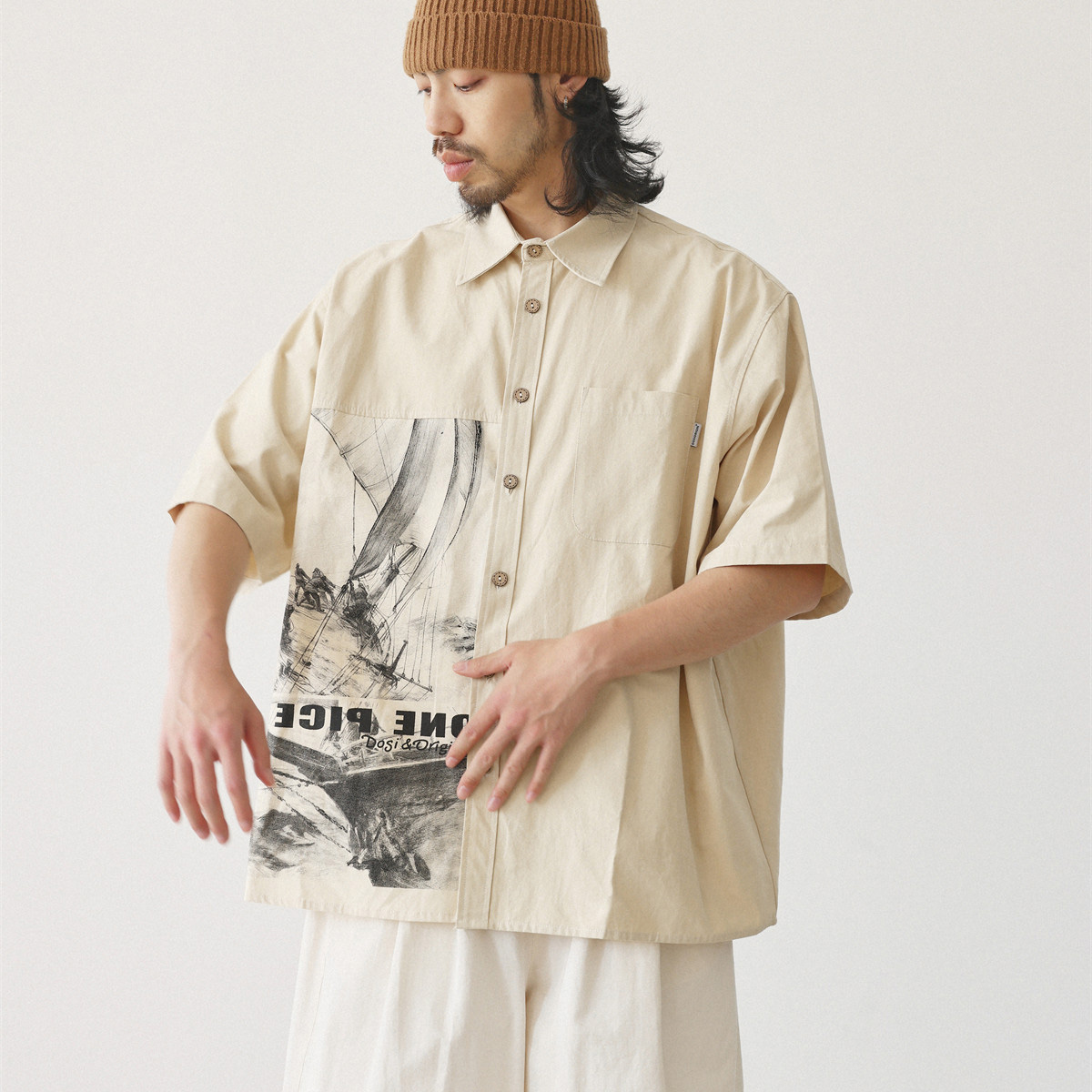 Japanese Brand Streetwear Vintage - Chemises de mode japonaise pour hommes,