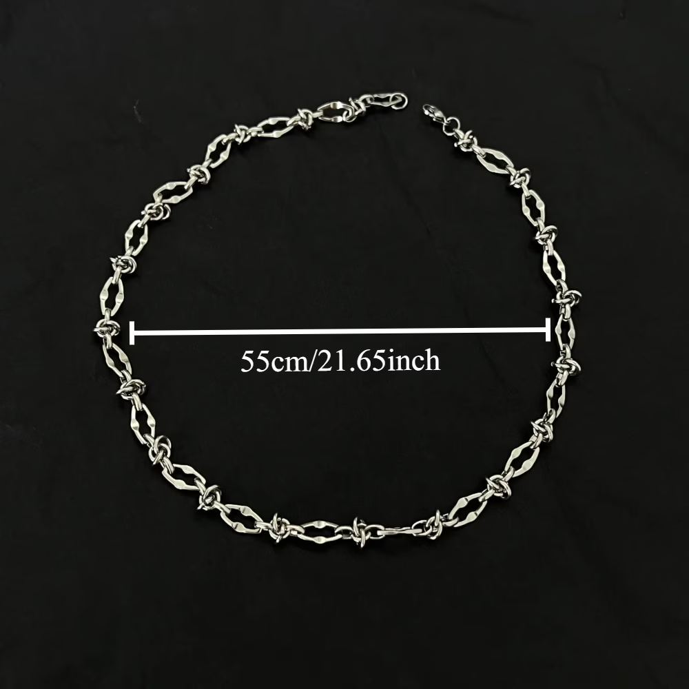 Collier de style punk en acier - Streetwear Brand Accessories avis et prix