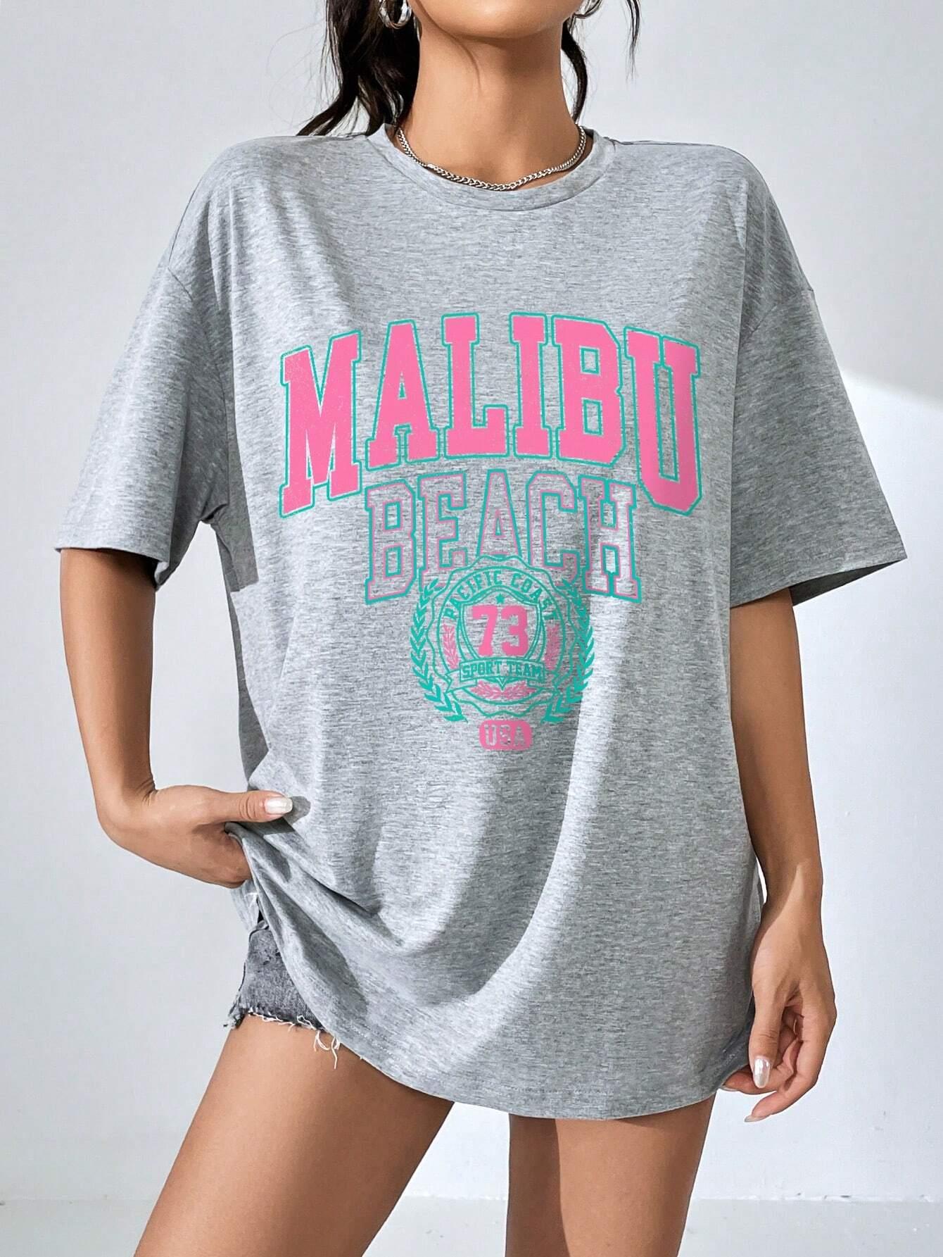 Malibu plage lettre impression - Streetwear Clothing Brand avis et prix