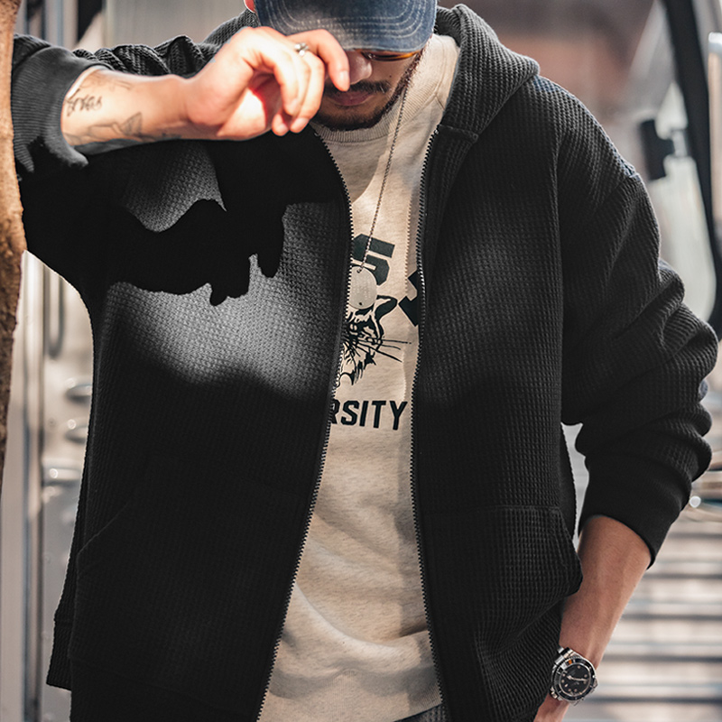 Maden-Sweats à capuche gaufrés - Japanese Brand Streetwear Vintage avis et prix